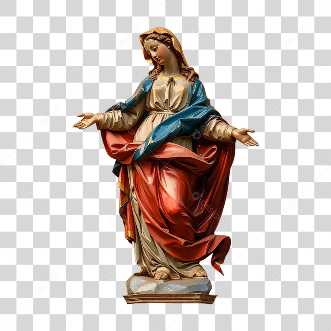 Imagem Desenho Estátua Semelhante a Nossa Senhora das Graças PNG Transparente