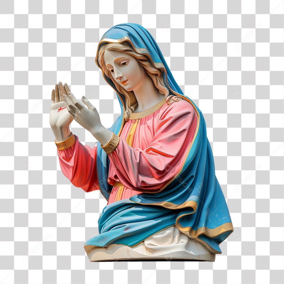 Imagem Desenho Estátua Semelhante a Nossa Senhora das Graças PNG Transparente