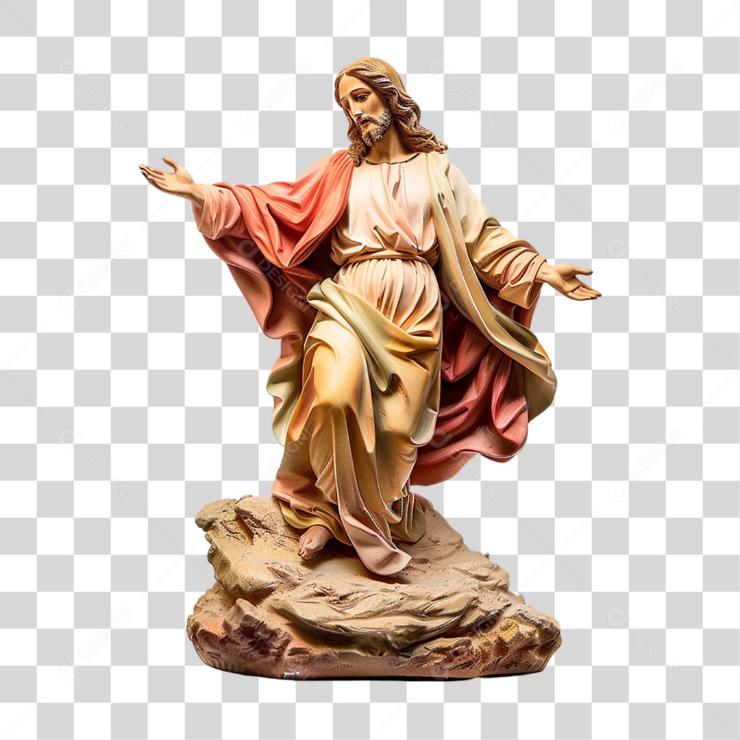 Imagem Desenho Estátua Semelhante a Jesus Cristo PNG Transparente