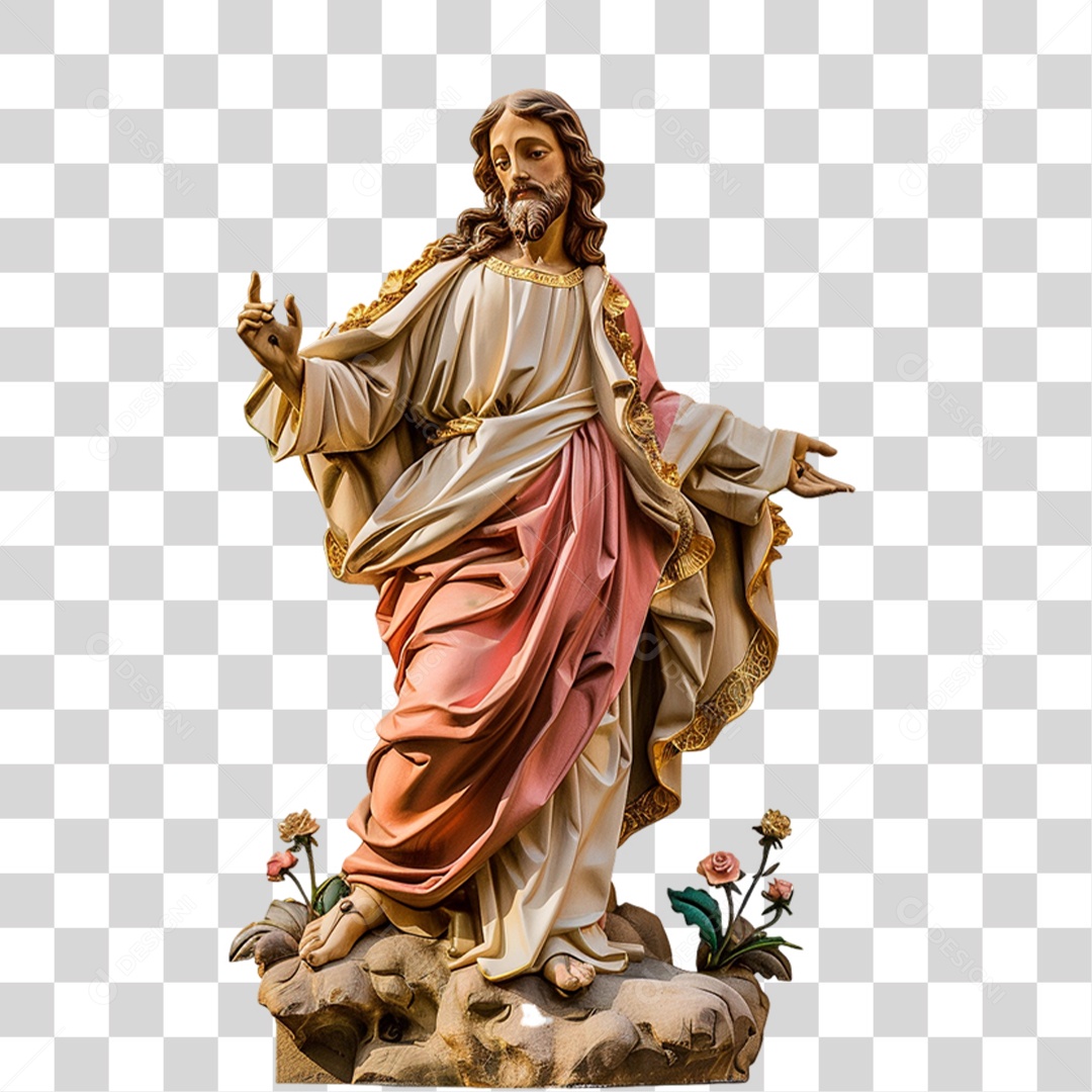 Imagem Desenho Estátua Semelhante a Jesus Cristo PNG Transparente