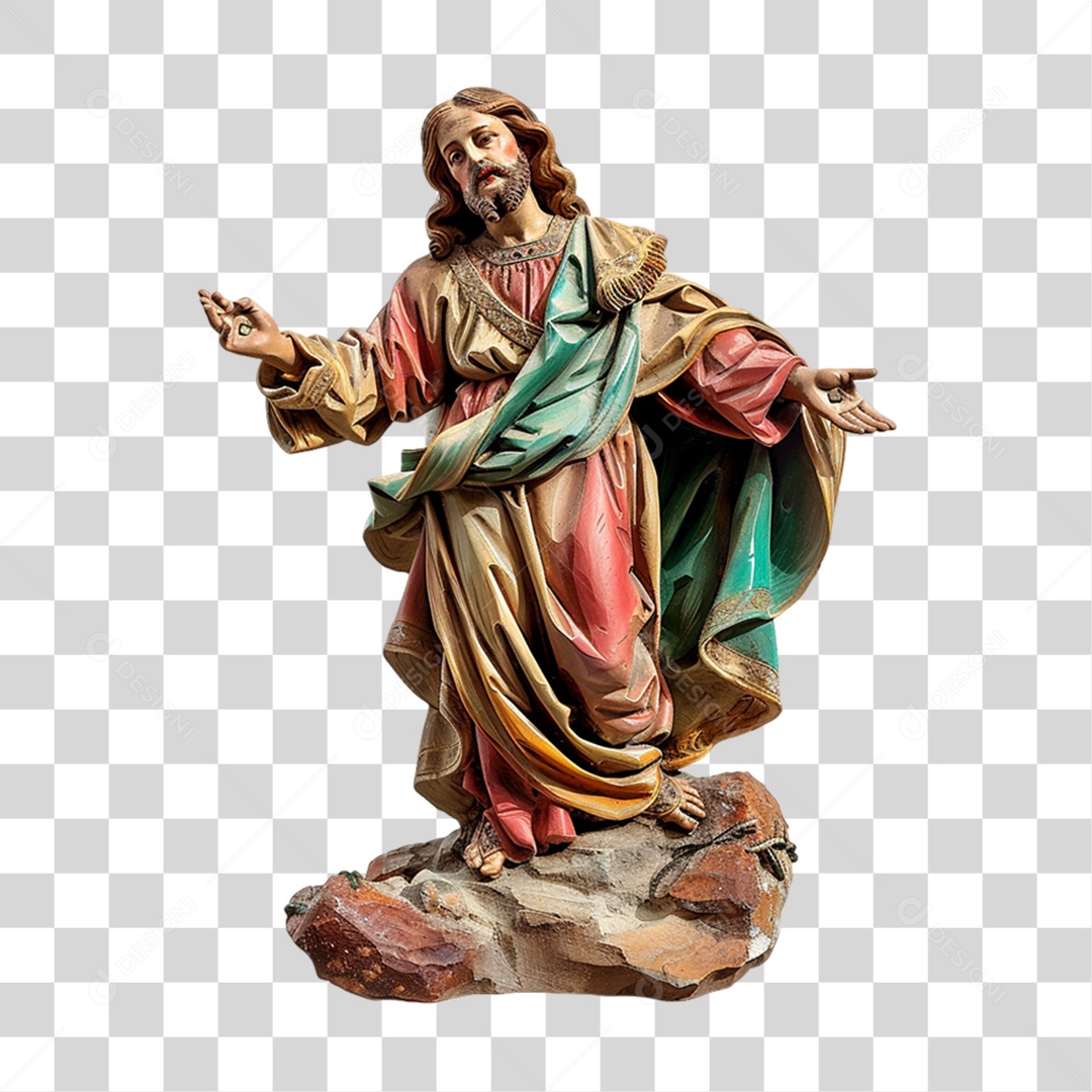 Imagem Desenho Estátua Semelhante a Jesus Cristo PNG Transparente