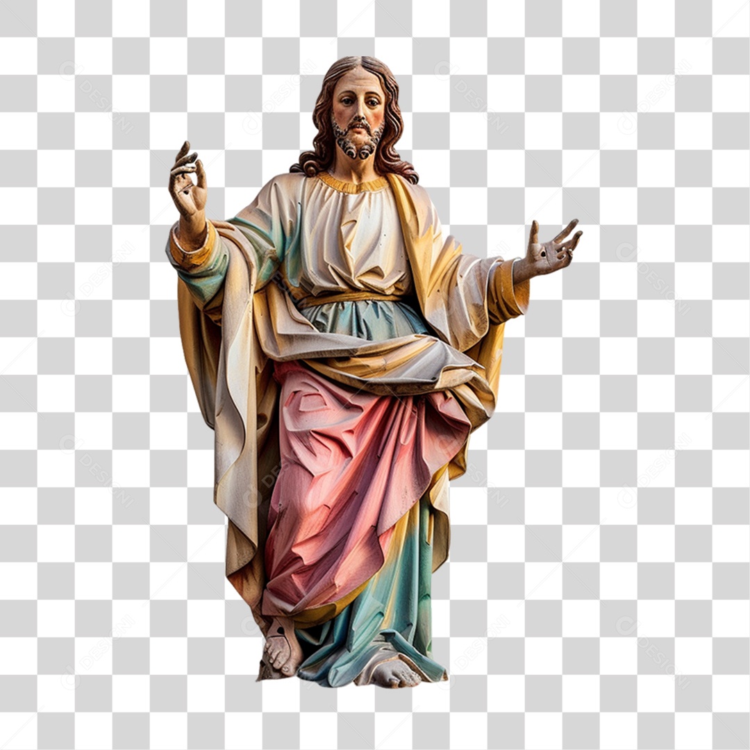 Imagem Desenho Estátua Semelhante a Jesus Cristo PNG Transparente