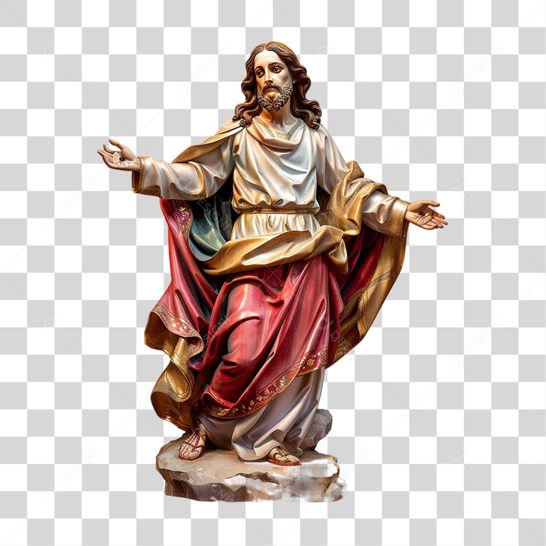 Imagem Desenho Estátua Semelhante a Jesus Cristo PNG Transparente
