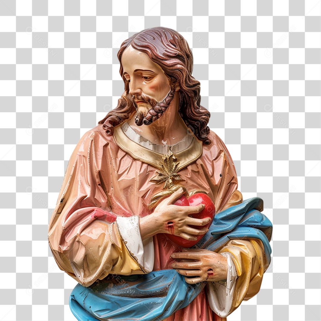 Imagem Desenho Estátua Semelhante a Jesus Cristo PNG Transparente