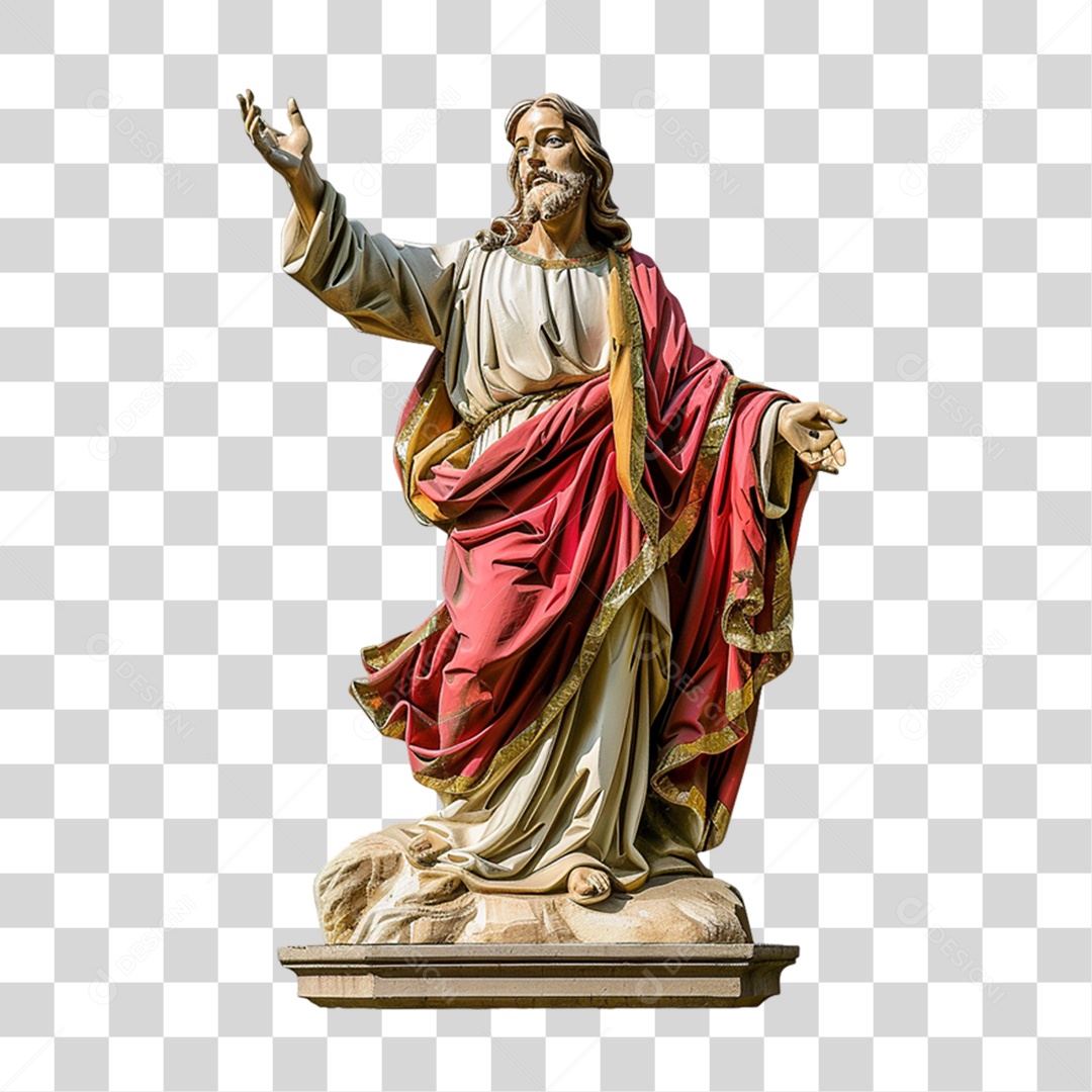 Imagem Desenho Estátua Semelhante a Jesus Cristo PNG Transparente