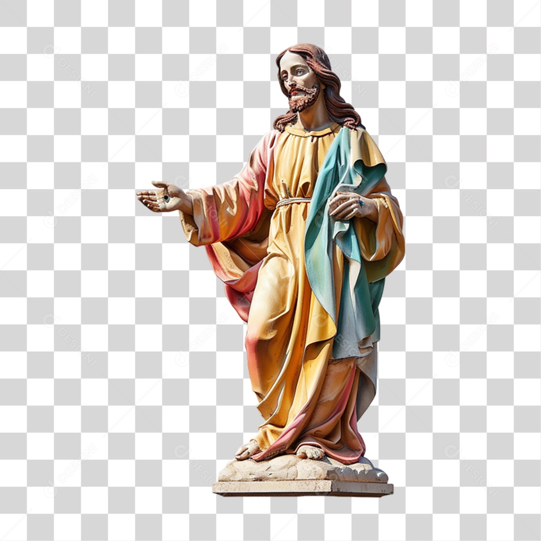 Imagem Desenho Estátua Semelhante a Jesus Cristo PNG Transparente