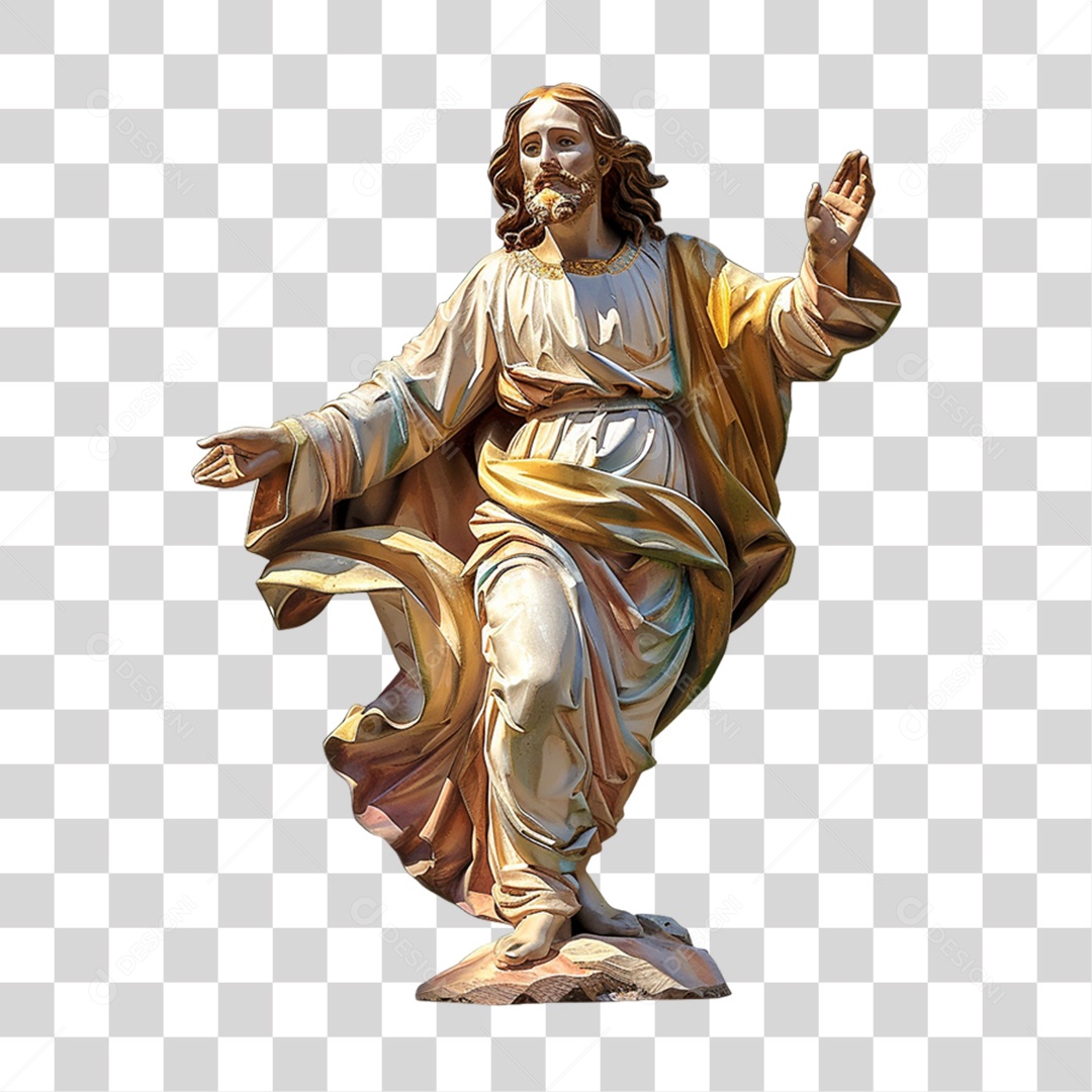 Imagem Desenho Estátua Semelhante a Jesus Cristo PNG Transparente