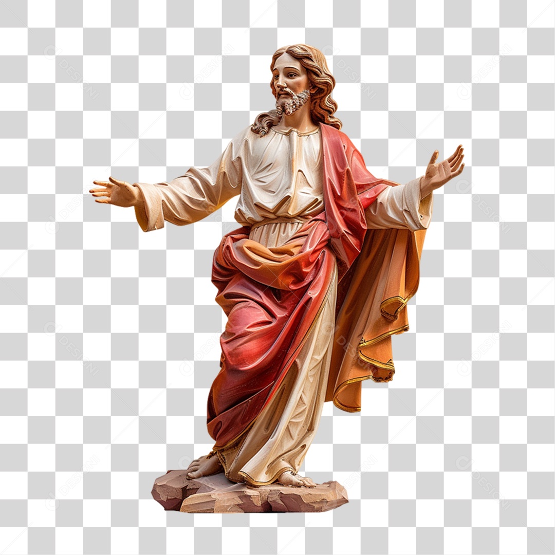 Imagem Desenho Estátua Semelhante a Jesus Cristo PNG Transparente