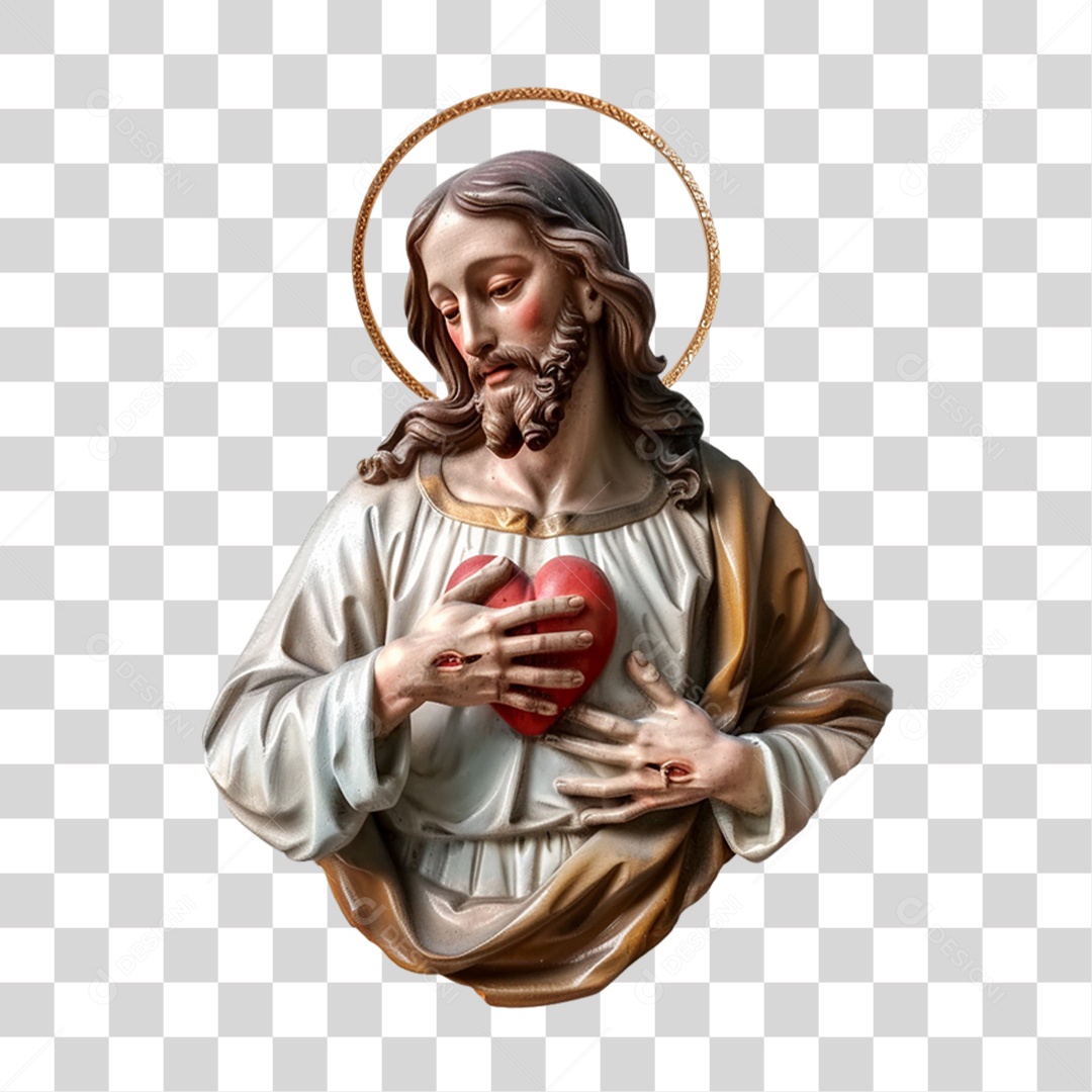 Imagem Desenho Estátua Semelhante a Jesus Cristo PNG Transparente