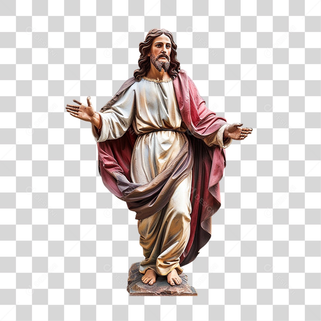 Imagem Desenho Estátua Semelhante a Jesus Cristo PNG Transparente