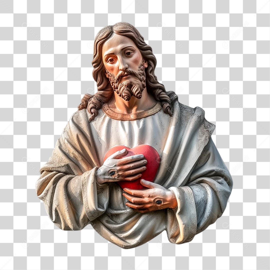 Imagem Desenho Estátua Semelhante a Jesus Cristo PNG Transparente