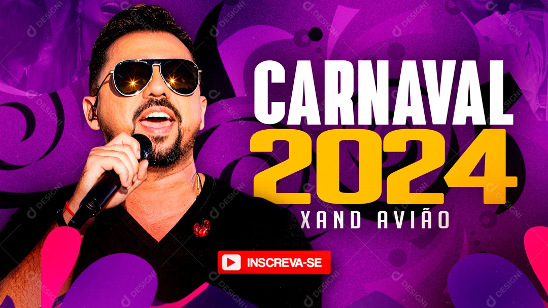 Flyer Carnaval 2024 Xand Avião Social Media PSD Editável