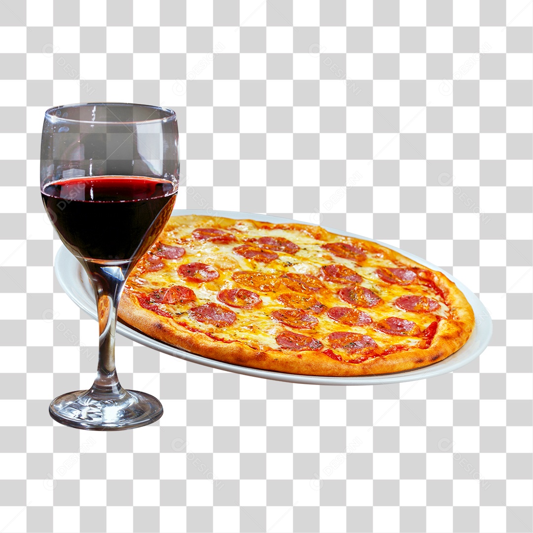 Pizza de Calabresa PNG Transparente