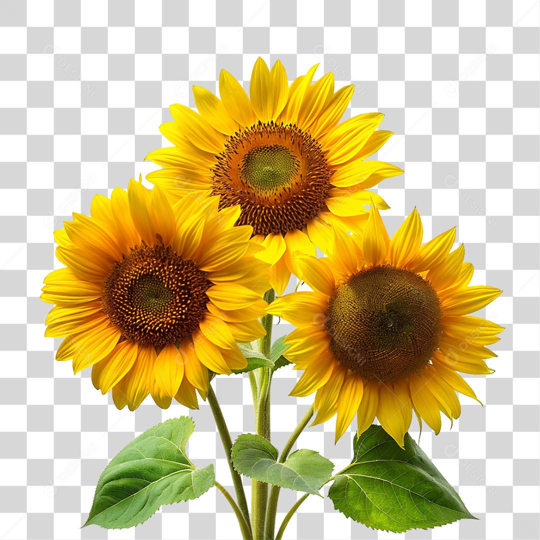 Planta Girassóis PNG Transparente