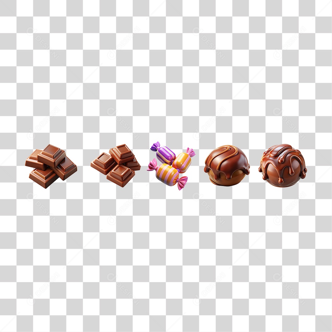 Chocolates Bombons Doces PNG Transparente