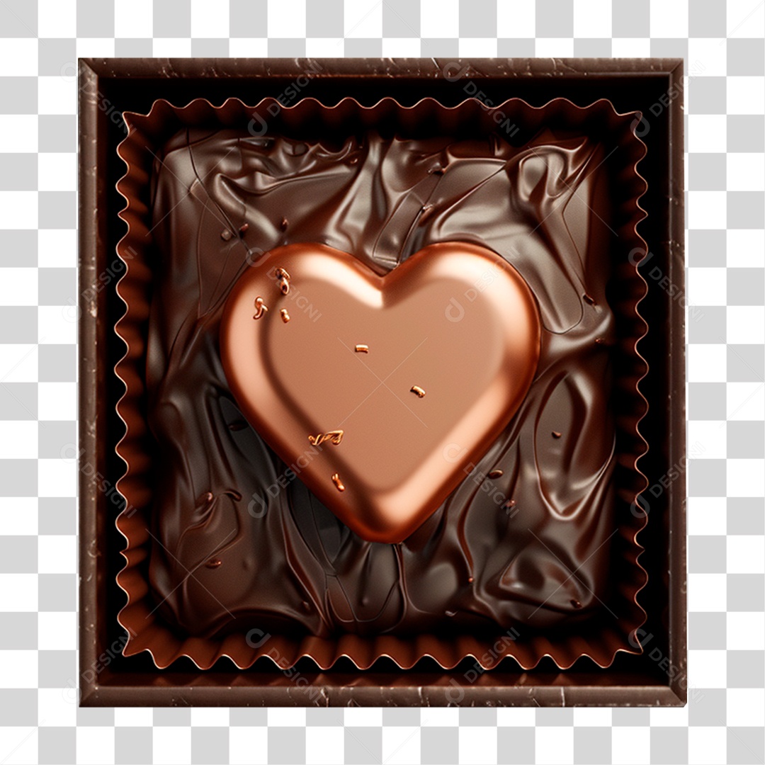 Coração de Chocolate Formas Modelos PNG Transparente