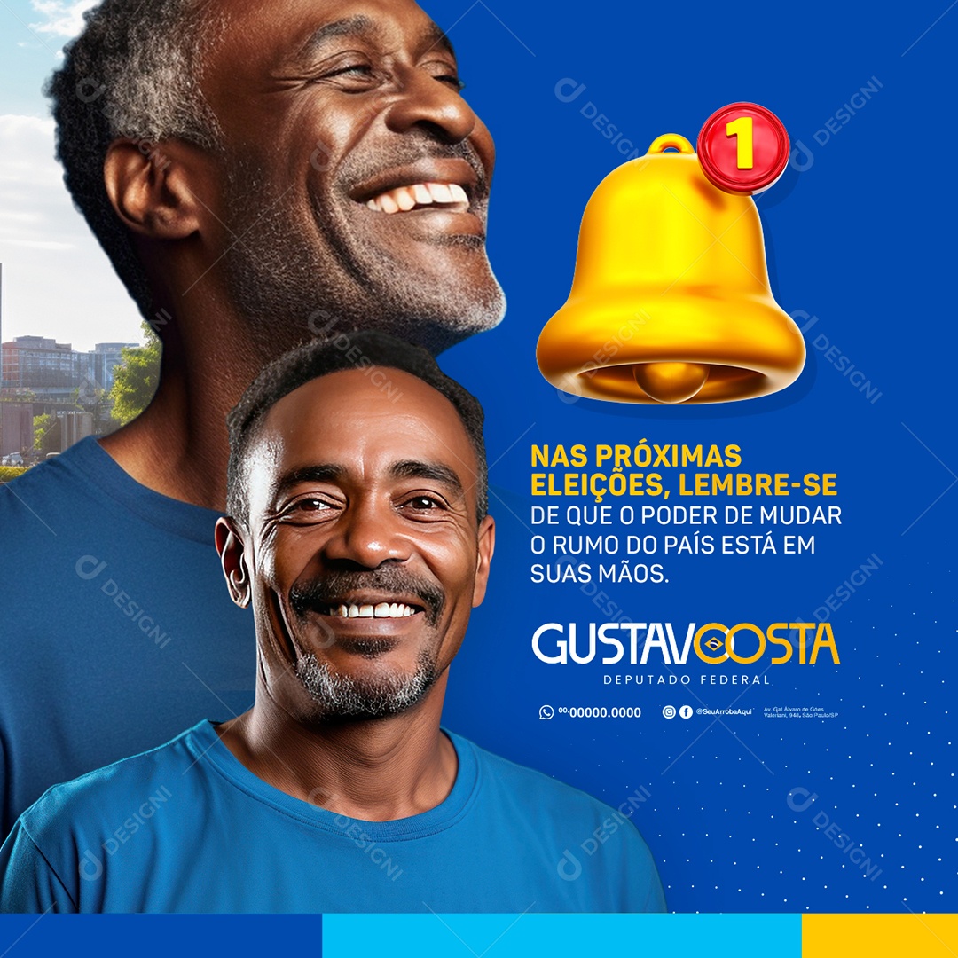 Politica Nas Próximas Eleições Lembre se Social Media PSD Editável