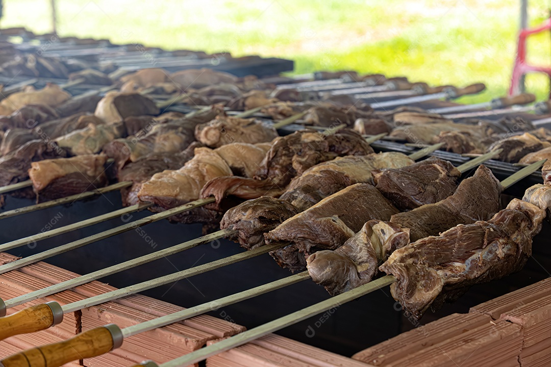 Carne em evento de churrasco