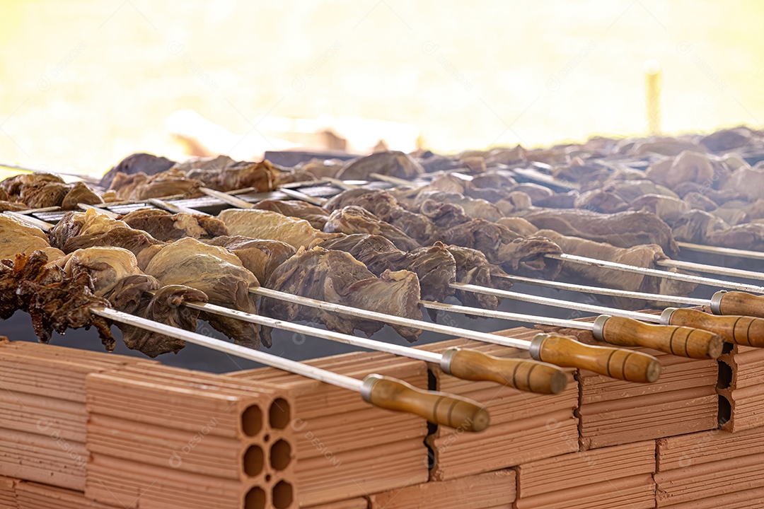Carne em evento de churrasco