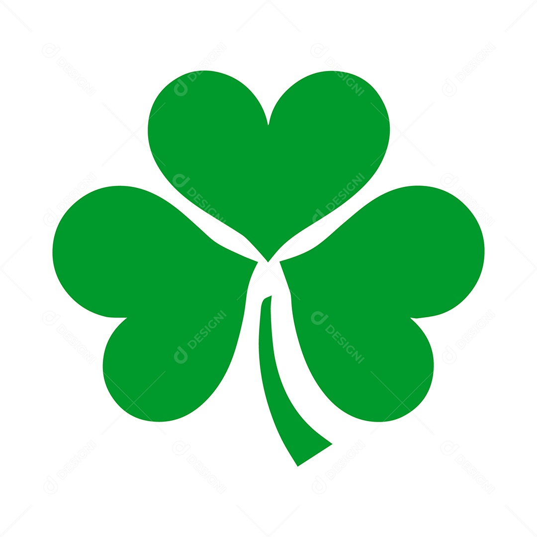 Trevo de 4 Folhas Ilustração Vetor EPS