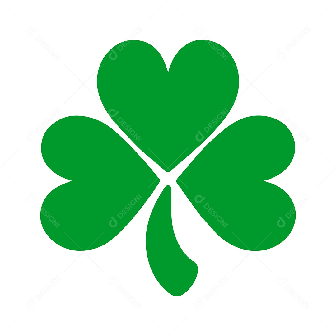 Trevo de 4 Folhas Ilustração Vetor EPS