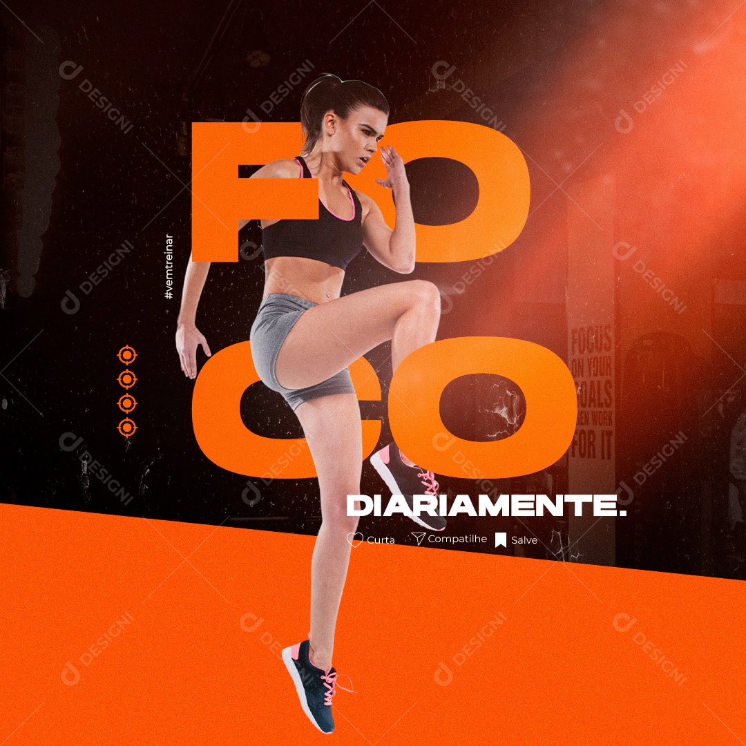 Foco Diariamente Social Media PSD Ediitável