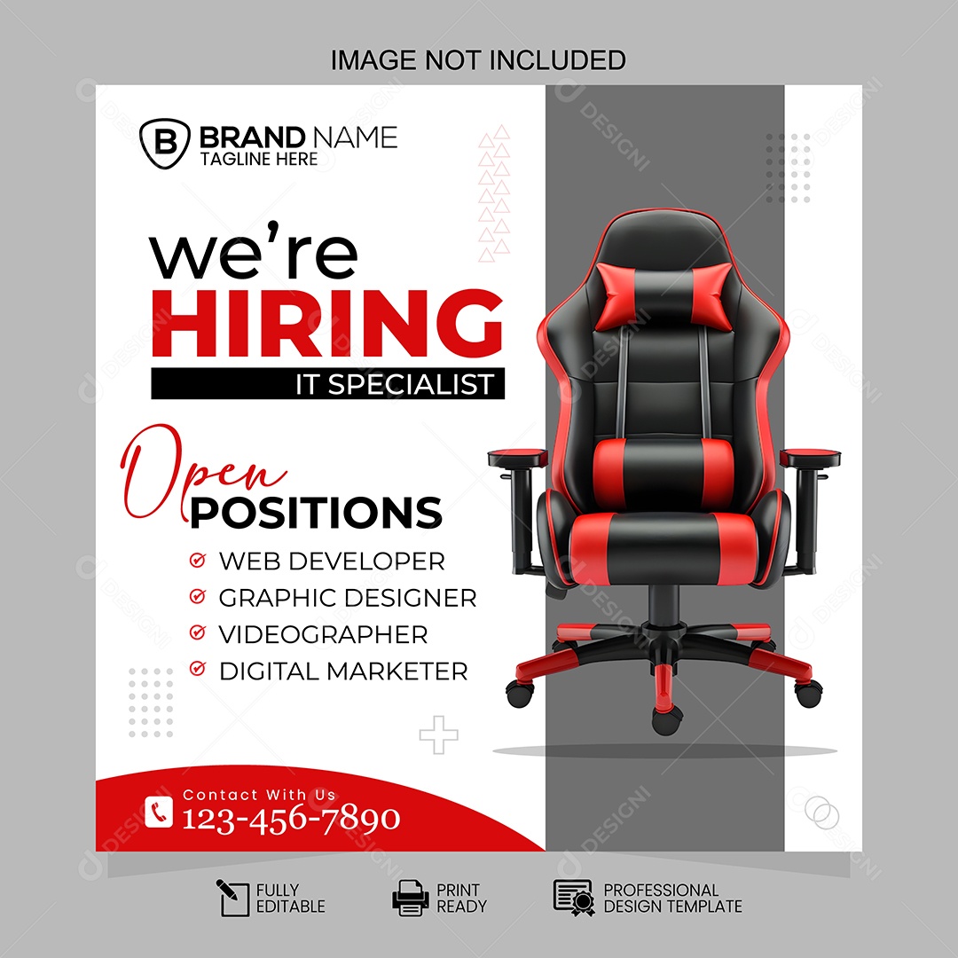 Cadeira Game Social Media Vetor EPS