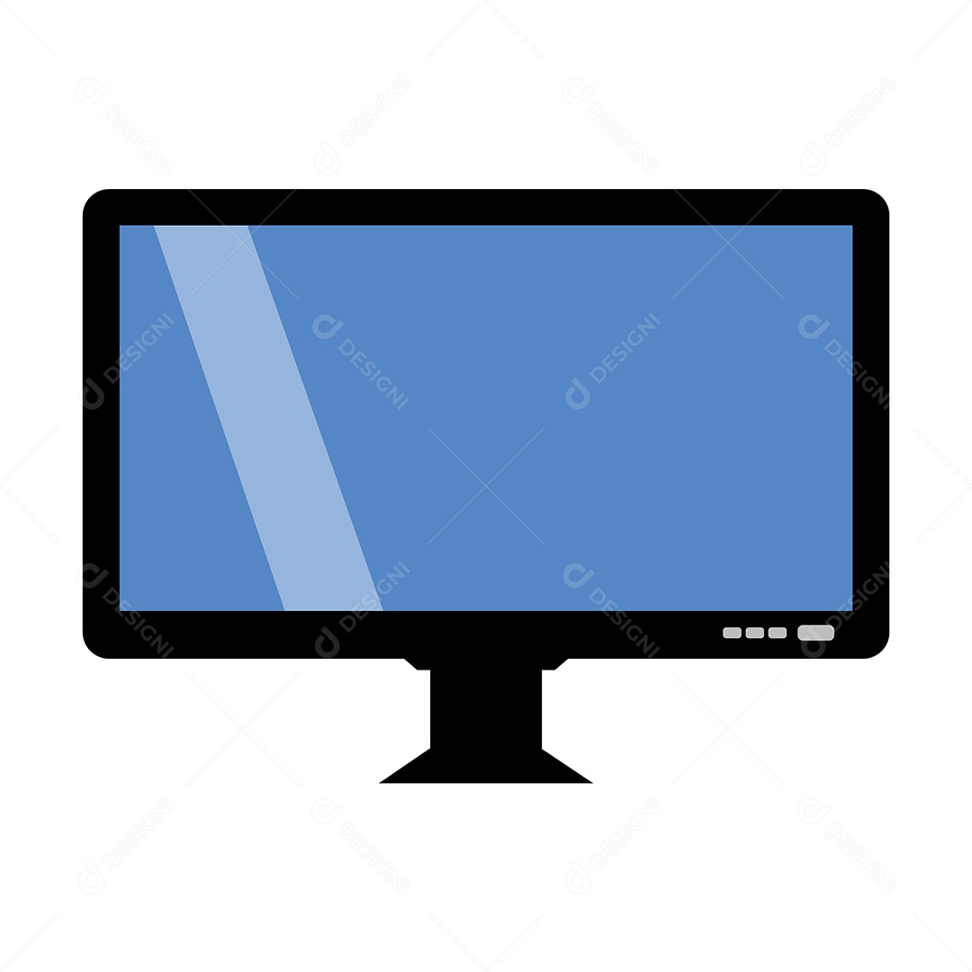 Ícone de Monitor Ilustração Vetor EPS