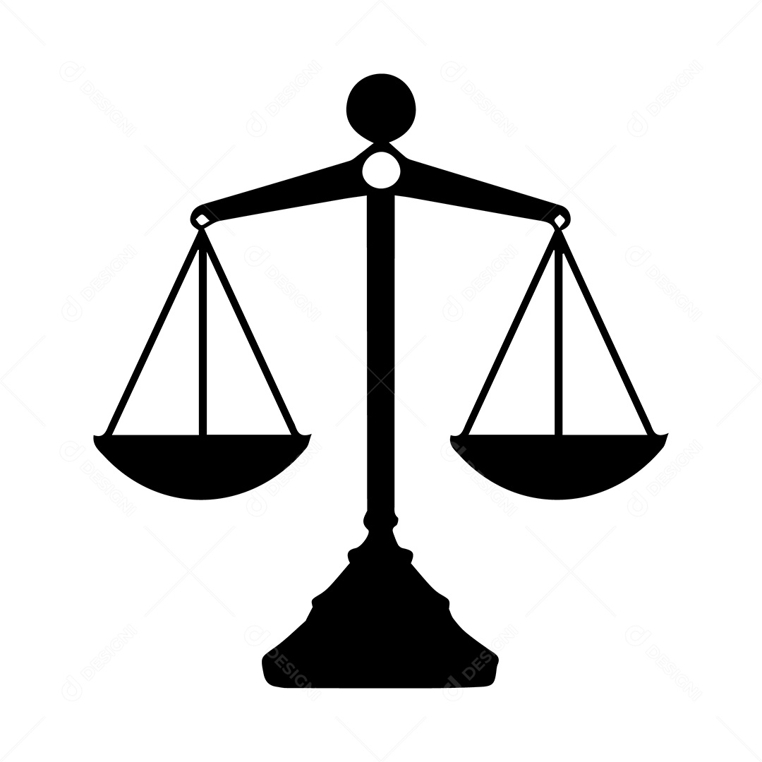 Modelo de Logo Balança da Justiça Vetor EPS Editável