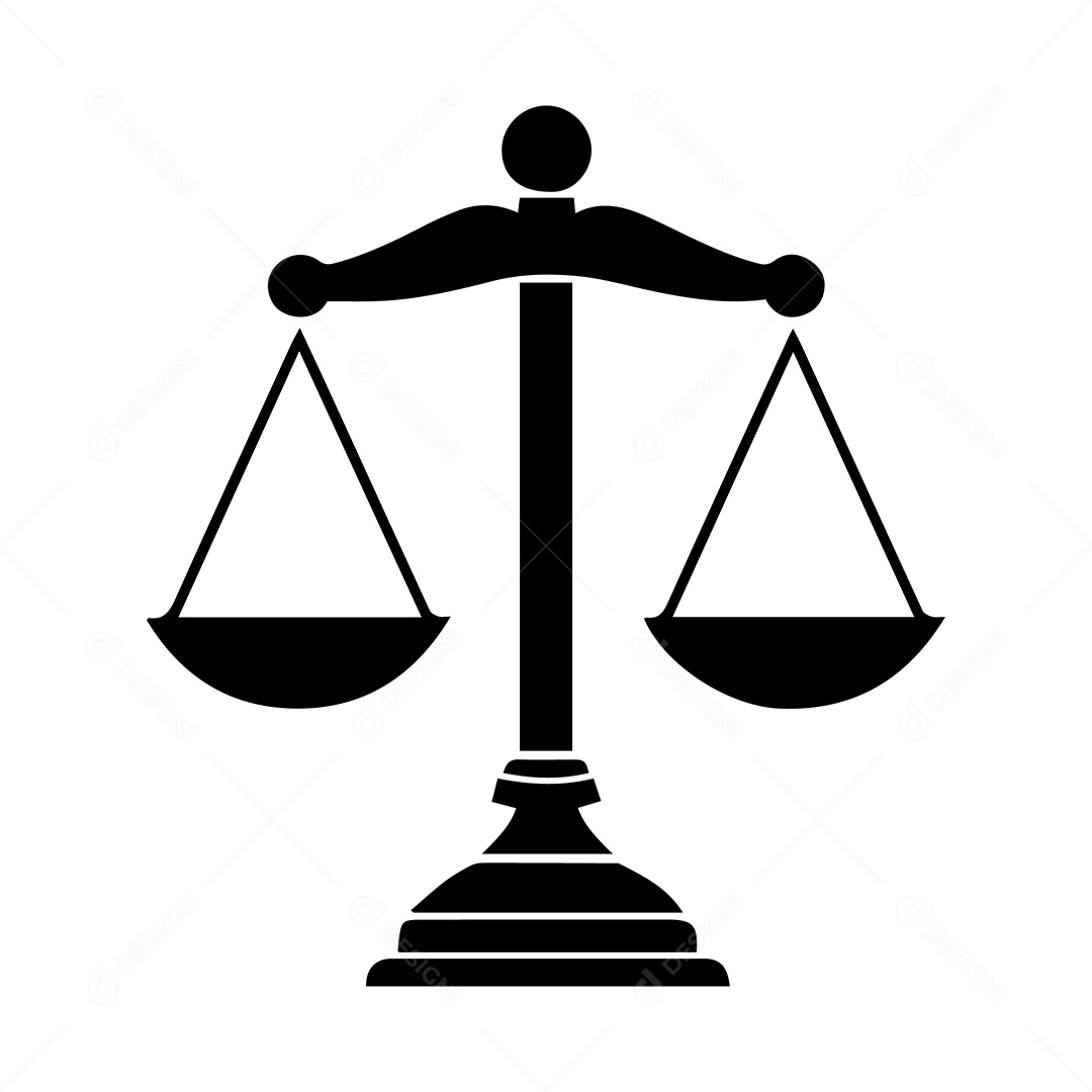 Modelo de Logo Balança da Justiça Vetor EPS Editável