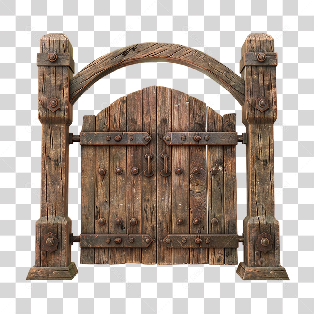 Porta de Madeira Portal PNG Transparente