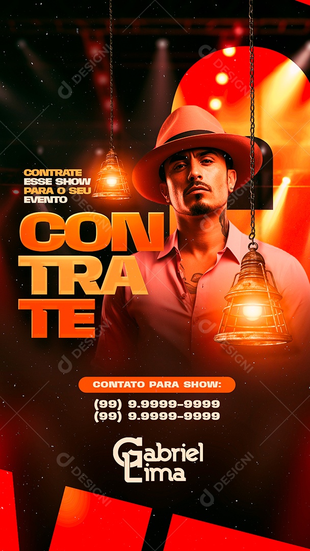 Story Flyer Contrate esse Show para o seu Evento Social Media PSD Editável