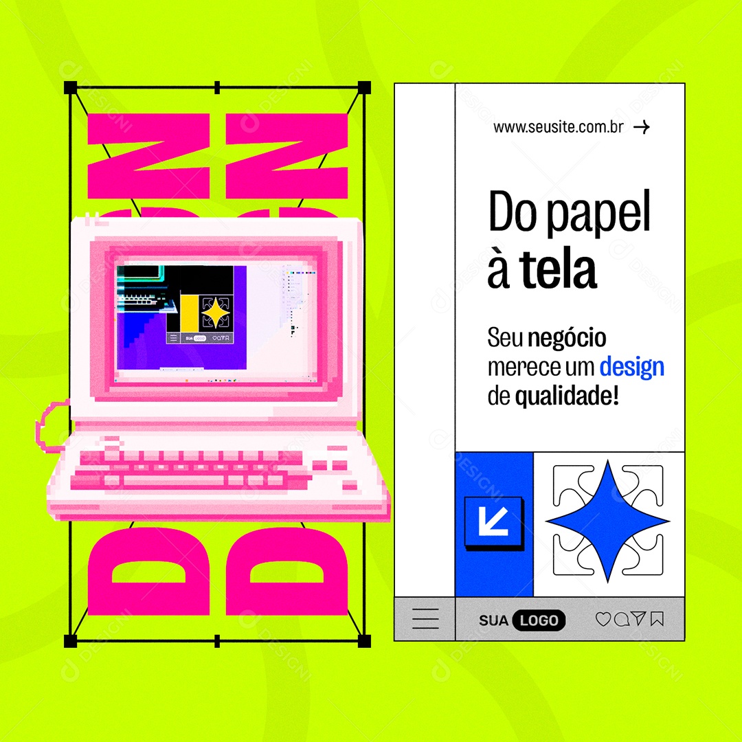 Designer Gráfico Do Papel à Tela Seu Negócio Social Media PSD Editável