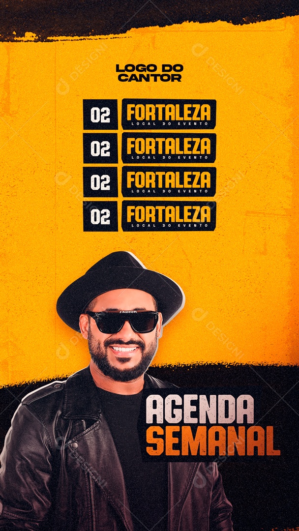 Flyer Story Agenda Semanal de Raí Saia Rodada Social Media PSD Editável