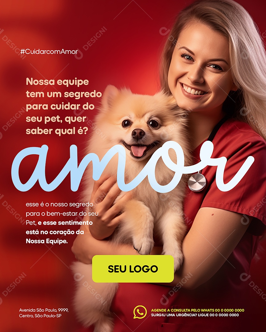 Petshop Segredo para Cuidar do Seu Pet Social Media PSD Editável