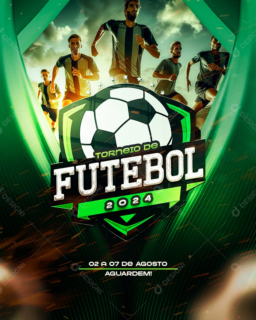 Social Media Torneio de Futebol 2024 PSD Editável