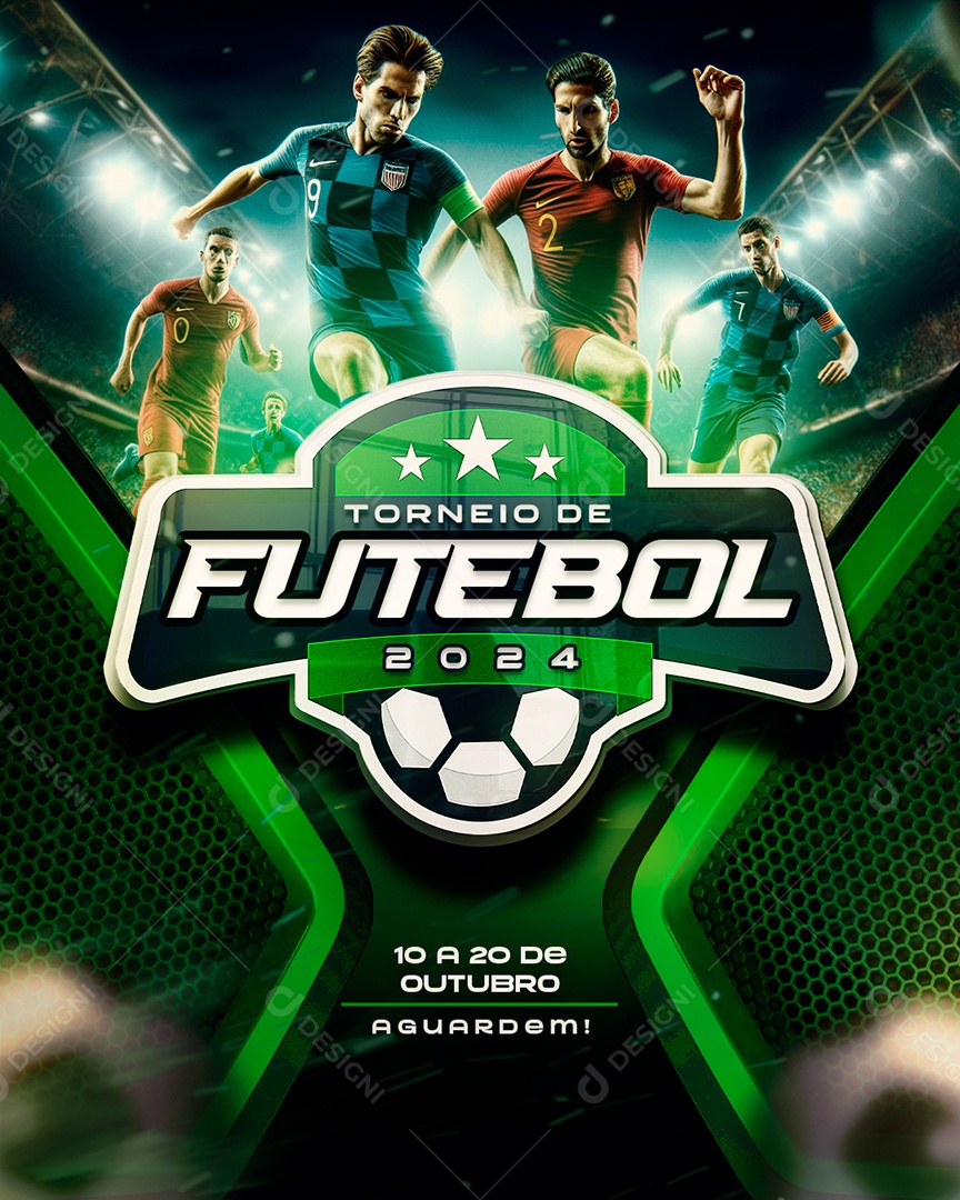 Torneio de Futebol 2024 Social Media PSD Editável