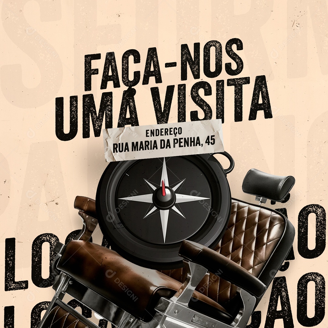 Barber Shop | Visit Us | Social Media Editable PSD