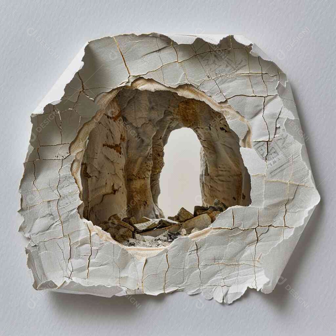 Caverna do renascimento de jesus através de um pequeno buraco