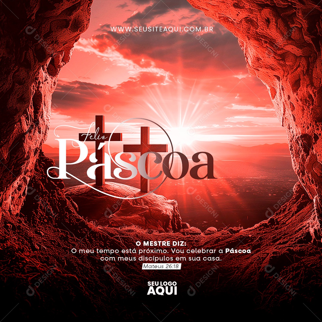 Social Media Páscoa 31 de Março PSD Editável