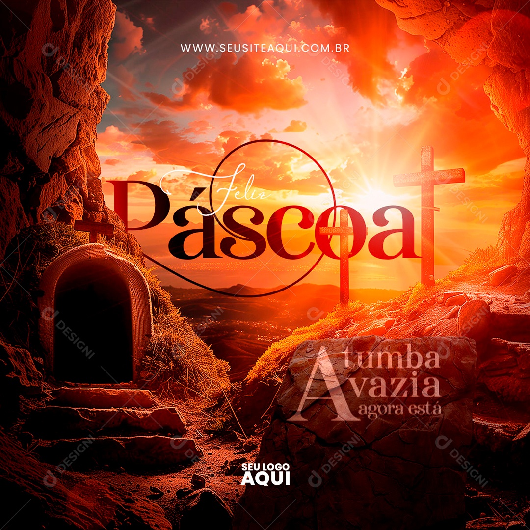 Social Media Páscoa 31 de Março PSD Editável