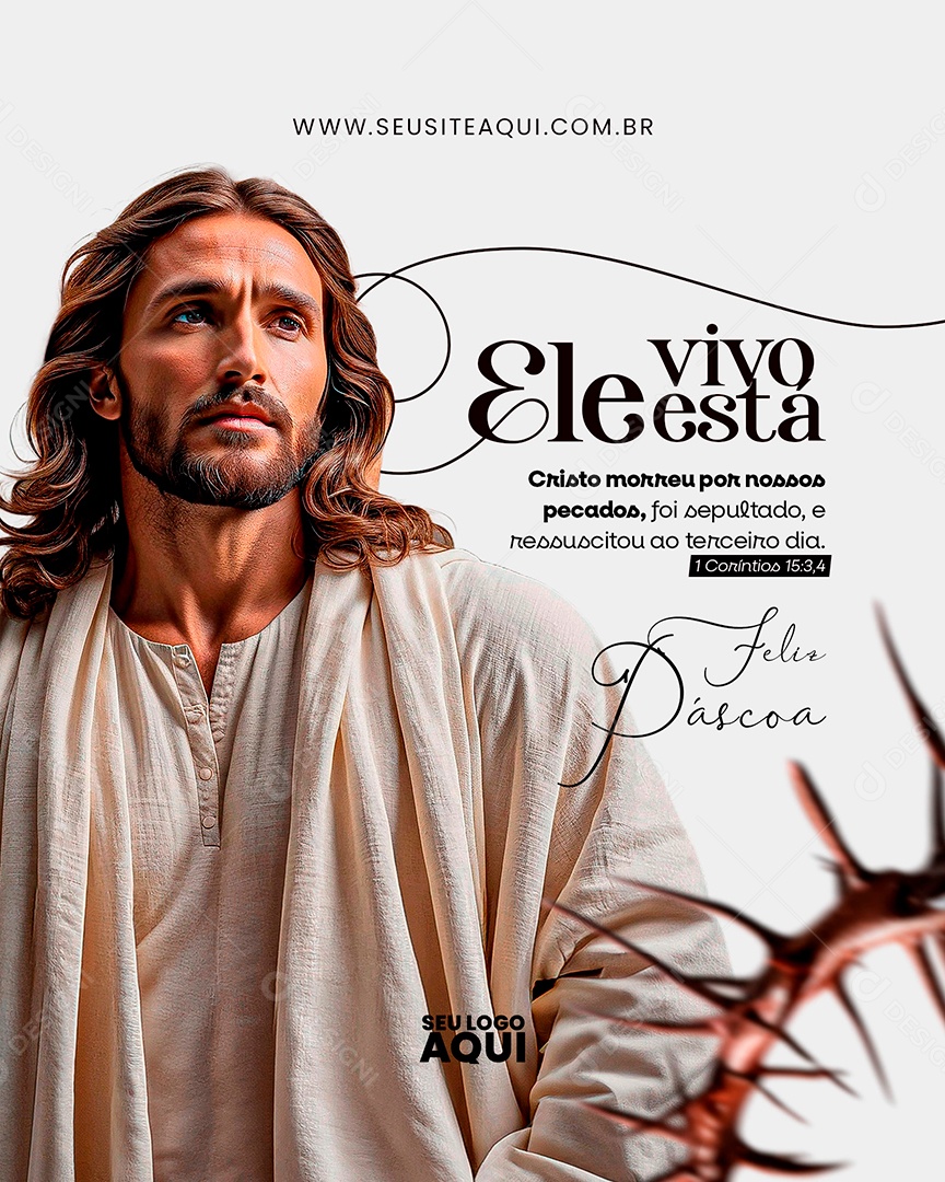 Social Media Páscoa 31 de Março PSD Editável