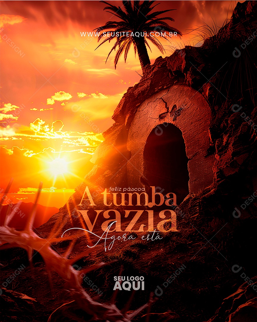 Social Media Páscoa 31 de Março PSD Editável