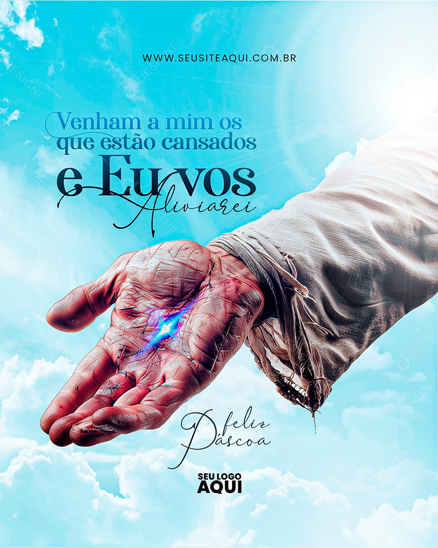 Social Media Feliz Páscoa 31 de Março PSD Editável