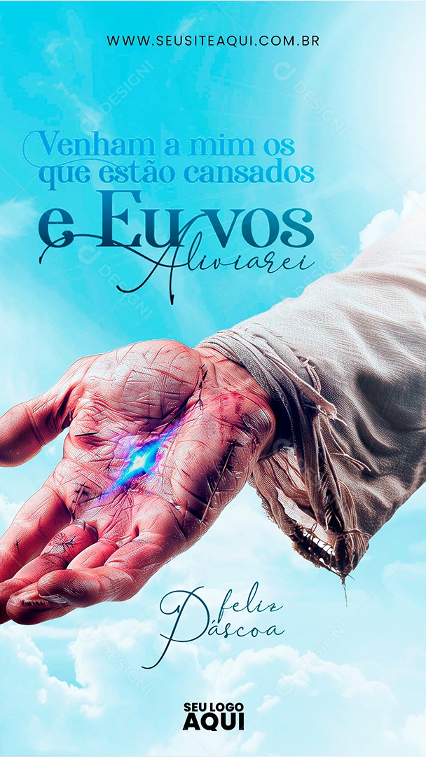 Social Media Feliz Páscoa 31 de Março PSD Editável