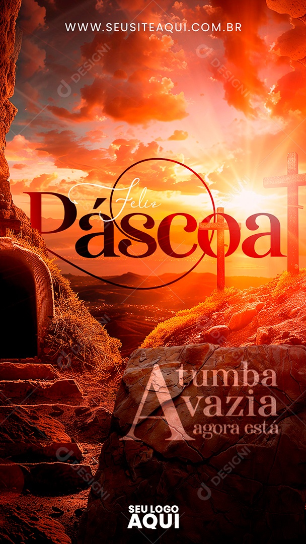 Social Media Feliz Páscoa 31 de Março PSD Editável