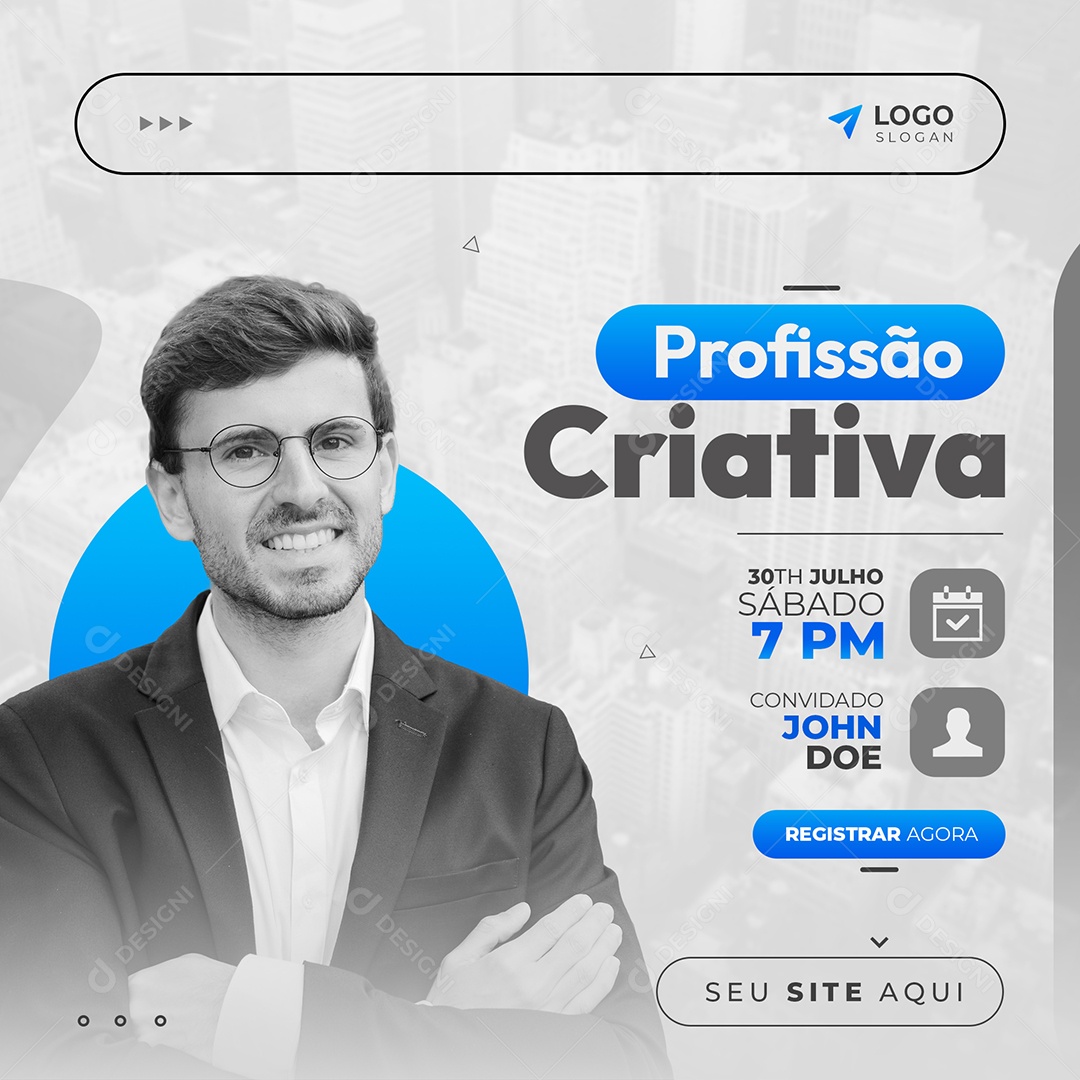 Marketing Digital Profissão Criativa Social Media PSD Editável