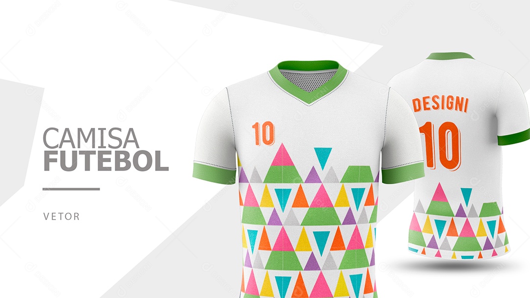 Camisa de Futebol Frente e Verso Vetor EPS