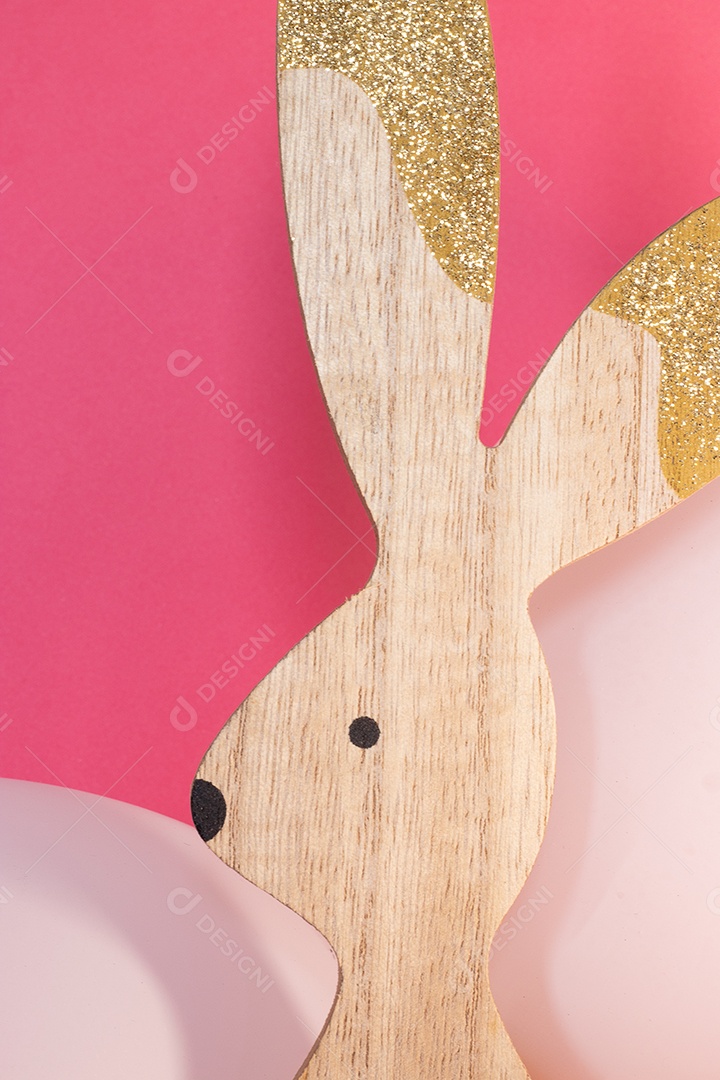 Coelhinho da páscoa com fundo colorido