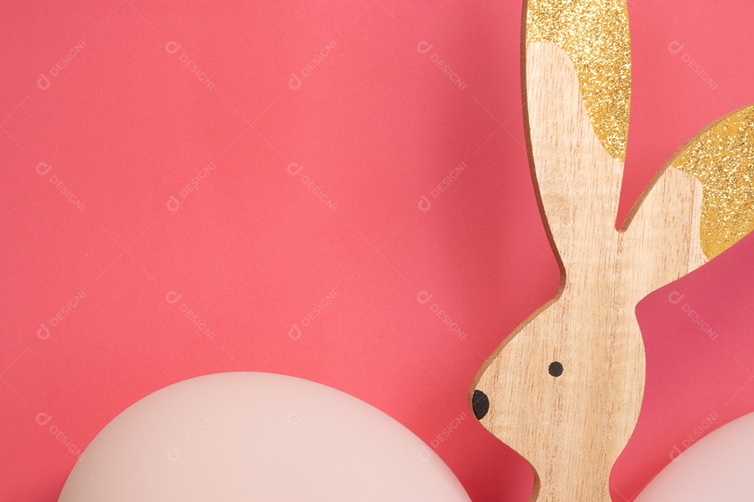 Coelhinho da páscoa com fundo colorido
